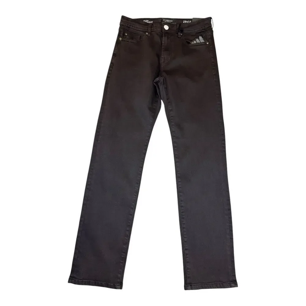 NEW Liverpool Men's Relaxed Straight Jeans Brown Size 29 5-Pocket Design‎ NWT